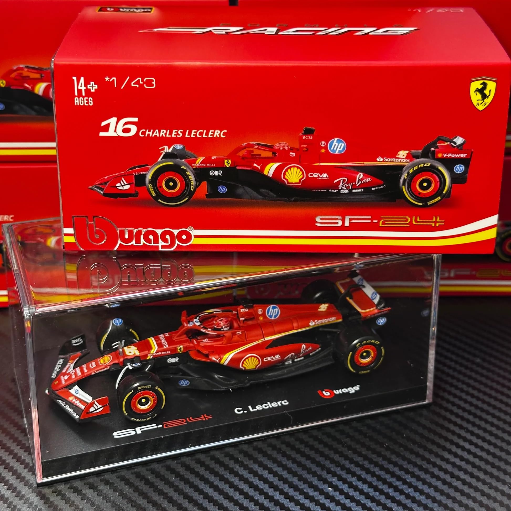RACE MODEL 1/43 - SF-24 w/Helmet for Scuderia Ferrari F1 Team SF24